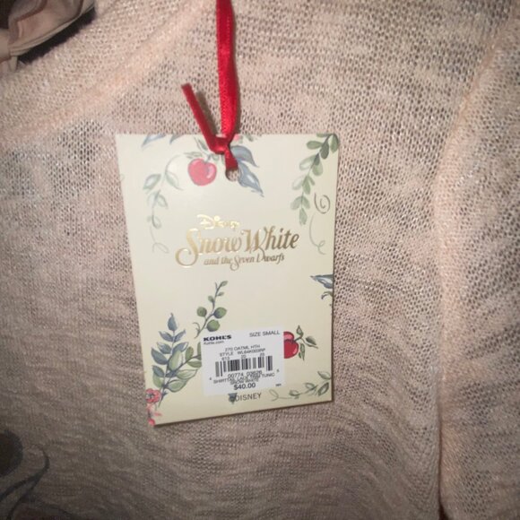 LC Lauren Conrad Disney Snow White Collection Knit Tunic Sweater Top NWT Small - Picture 3 of 9